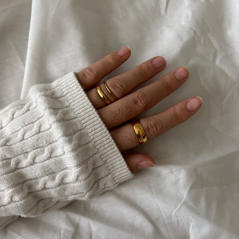 Stainless Steel Stackable Gold Rings - Picture 5 of 5
